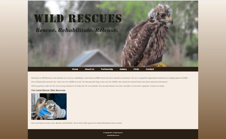 Rescue home page
